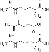 CAS # 5256-76-8, L-Arginine 2-oxopentanedioate, L-Arginine alpha-ketoglutarate (2:1)