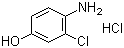 structure of CAS# 52671-64-4, 4-Amino-3-chlorophenol hydrochloride