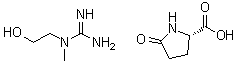 N-(2-羟基乙基)-N-甲基胍 5-氧代-L-脯氨酸盐分子结构 (CAS 52704-31-1)