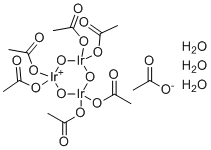 CAS 登录号：52705-52-9, 氧化醋酸铱三水合物