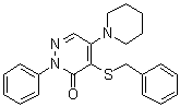 CAS # 5273-15-4, 2-Phenyl-4-[(phenylmethyl)thio]-5-(1-piperidinyl)-3(2H)-pyridazinone, NSC 66131
