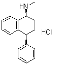 顺式-1,2,3,4-四氢-N-甲基-4-苯基-1-萘胺盐酸盐分子结构 (CAS 52758-05-1)