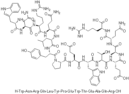 CAS 登录号：528554-82-7, L-色氨酰-L-天冬氨酰胺酰-L-精氨酰-L-谷氨酰胺酰-L-亮氨酰-L-酪氨酰-L-脯氨酰-L-alpha-谷氨酰-L-色氨酰-L-苏氨酰-L-alpha-谷氨酰-L-丙氨酰-L-谷氨酰胺酰-L-精氨酸