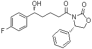 structure of CAS# 528565-93-7, (4S)-3-[(5R)-5-(4-氟苯基)-5-羟基-1-氧代戊基]-4-苯基-2-恶唑烷酮