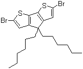 2,6-二溴-4,4-二己基-4H-环戊并[2,1-b:3,4-b']二噻吩分子结构 (CAS 528570-55-0)