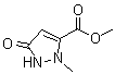 structure of CAS# 52867-42-2, 2,5-Dihydro-2-methyl-5-oxo-1H-pyrazole-3-carboxylic acid methyl ester
