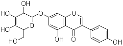 structure of CAS# 529-59-9, 染料木苷