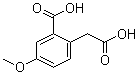2-羧基-4-甲氧基苯乙酸分子结构 (CAS 52962-25-1)