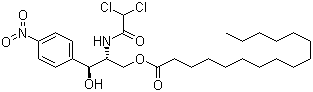 氯霉素棕榈酸酯分子结构 (CAS 530-43-8)