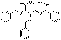structure of CAS# 53008-65-4, Methyl 2,3,4-tri-O-benzyl-alpha-D-glucopyranoside
