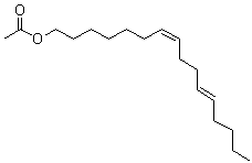 (Z,E)-7,11-十六碳二烯-1-基乙酸酯分子结构 (CAS 53042-79-8)