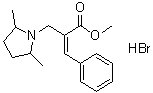 2,5-二甲基-alpha-亚苄基-1-吡咯烷丙酸甲酯氢溴酸盐分子结构 (CAS 53059-68-0)