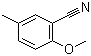 structure of CAS# 53078-70-9, 2-甲氧基-5-甲基苯腈