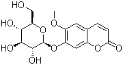 structure of CAS# 531-44-2, 东莨菪甙