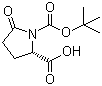 structure of CAS# 53100-44-0, N-叔丁氧羰基-L-焦谷氨酸