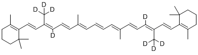 structure of CAS# 53163-44-3, beta-胡罗卜素 (10,10',19,19,19,19',19',19'-D8)