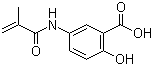 structure of CAS# 53193-87-6, 2-羟基-5-N-甲基丙烯酰氨基苯甲酸