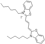 CAS # 53213-87-9, 3,3'-Dihexylthiacarbocyanine iodide