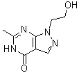 CAS 登录号：5326-76-1, 1,5-二氢-1-(2-羟基乙基)-6-甲基-4H-吡唑并[3,4-d]嘧啶-4-酮