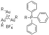 三[三苯基膦基金]氧鎓四氟硼酸盐分子结构 (CAS 53317-87-6)