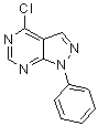 structure of CAS# 5334-48-5, 4-氯-1-苯基-1H-吡唑并[3,4-d]嘧啶