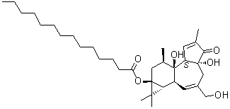 12-脱氧佛波醇 13-肉豆蔻酸酯分子结构 (CAS 53414-26-9)