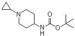 (1-环丙基哌啶-4-基)-氨基甲酸叔丁酯分子结构 (CAS 534595-68-1)