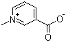 1-甲基吡啶鎓-3-甲酸内盐分子结构 (CAS 535-83-1)