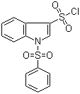 structure of CAS# 535930-73-5, 1-(苯磺酰基)吲哚-3-磺酰氯