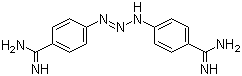 CAS 登录号：536-71-0, 三氮脒, 二脒那嗪, 4,4'-(1-三氮烯-1,3-)双苯甲脒