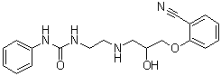 CAS 登录号：53671-71-9, N-[2-[[3-(2-氰基苯氧基)-2-羟基丙基]氨基]乙基]-N'-苯基脲