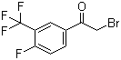 4-氟-3-三氟甲基苯乙酰基溴分子结构 (CAS 537050-14-9)