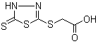 structure of CAS# 53723-88-9, 2-Carboxymethylmercapto-5-mercapto-1,3,4-thiadiazole