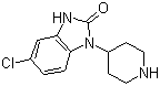 structure of CAS# 53786-28-0, 5-Chloro-1-(4-piperidyl)-2-benzimidazolinone