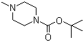 1-Boc-4-甲基哌嗪分子结构 (CAS 53788-49-1)