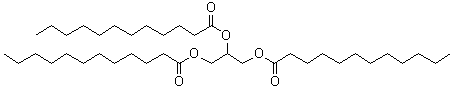 三月桂酸甘油酯分子结构 (CAS 538-24-9)