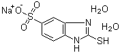 2-巯基苯并咪唑-5-磺酸钠二水合物分子结构 (CAS 53918-03-9)