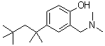 CAS # 5392-14-3, 2-[(Dimethylamino)methyl]-4-(1,1,3,3-tetramethylbutyl)phenol, NSC 31215, NSC 3258