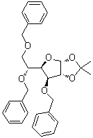 1,2-O-异丙叉-3,5,6-三-O-苄基-alpha-D-呋喃葡萄糖分子结构 (CAS 53928-30-6)