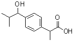 structure of CAS# 53949-53-4, 2-[4'-(1-羟基-2-甲基丙基)苯基]丙酸