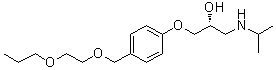 (2R)-1-[异丙基氨基]-3-[4-[(2-丙氧基乙氧基)甲基]苯氧基]-2-丙醇分子结构 (CAS 539823-39-7)