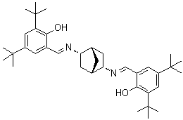 2,2'-[(1S,2S,4S,5S)-双环[2.2.1]庚烷-2,5-二基二(次氮基次甲基)]二[4,6-二叔丁基苯酚]分子结构 (CAS 539834-16-7)