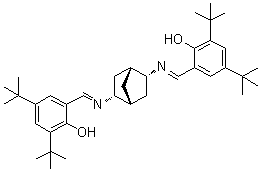 2,2'-[(1R,2R,4R,5R)-双环[2.2.1]庚烷-2,5-二基二(次氮基次甲基)]二[4,6-二叔丁基苯酚]分子结构 (CAS 539834-19-0)