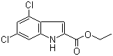 structure of CAS# 53995-82-7, 4,6-二氯吲哚-2-甲酸乙酯