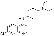 structure of CAS# 54-05-7, 氯喹盐基