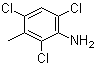 structure of CAS# 5400-76-0, 2,4,6-Trichloro-3-methylbenzenamine