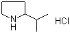 2-异丙基吡咯烷盐酸盐分子结构 (CAS 540526-01-0)