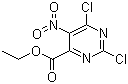 structure of CAS# 54368-61-5, 2,6-二氯-5-硝基嘧啶-4-羧酸乙酯