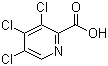 structure of CAS# 5439-04-3, 3,4,5-Trichloropyridine-2-carboxylic acid