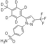 structure of CAS# 544686-21-7, 4-[5-[4-(甲基-d<sub>3</sub>)苯基-2,3,5,6-d4]-3-(三氟甲基)-1H-吡唑-1-基]苯磺酰胺